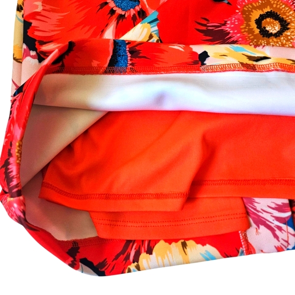 T Tahari Vibrant Red Floral Sheath Dress, Size 10 - Picture 10 of 12